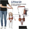 Bébé marche ailes dessin animé tout-petits harnais ceinture Walker Stuff sac sécurité aide enfant laisse enfant gardien videurs avec crot détachable Dhivk