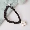 Strand Flower Pearls Pendant Bracelets Women Handmade Pearl Leather For Girls White Freshwater Jewelry Fashion