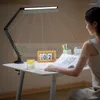 Masa lambaları 12W uzun kol göz koruma lambası LED koruyucu klips alüminyum alaşım dimmer renk ayarlanabilir ofis okuma 12v1a