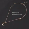 Hanger Kettingen Mode Multilayer Lichtmetalen Ketting Voor Vrouwen Goud Zilver Kleur Moon Star Choker Sieraden Gift Europa En Amerika