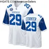 NCAA Kentucky Wildcats Football College 13 JJ Weaver Jersey 5 DeAndre Square 80 Brenden Bates 29 Lavell Wright 6 Dane Key 9 Tayvion Robinson alla sömmar