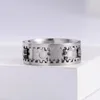 Pierścienie klastrowe pierścień zębate ze stali nierdzewnej dla mężczyzn kobiety srebrny kolor podwójny warstwę obrotowe zestawy ślubne moda biżuteria Hiphop ACCES2643