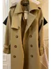 Femmes Trench Coats Femmes Manteau À Double Boutonnage Col Rabattu À Manches Longues 2022 Automne Hiver Mode Lady Baggy Coupe-Vent Avec Ceinture