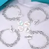 Mode perzik hart ketting armband OT gesp dames roestvrij staal paar hanger nek luxe sieraden Valentijnsdag cadeau met doos