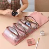 Cosmetic Bags 4PCS In 1 Bag For Women Zipper Mesh Separable Cosmetics Pouch Ladies Foldable Nylon Rope Makeup Kosmetyczka