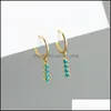 Hoop Huggie 100 Genuine 925 Sterling Sier Earrings For Women Zircon Pendant Circle Brinco Fine Jewelry Yme909 Drop Delivery Otu37