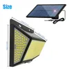 468 LED's Outdoor Solar Wall Lights 270 Wijdhoek IP65 Waterdichte PIR Motion Sensor 3 Modi Grote helder zonnelampje