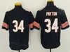 Mannen voetbal 34 Walter Payton Jersey Rainbow Leopard graan Korrelgodin Schaduw Vlag Hemp Gray Drift Smoke Olive Salute aan Service Camo voor Sport Fans Uniform