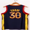 Nowe miasto Stephen 30 Curry James 33 Wiseman Tim 10 Hardaway Basketball Jersey NCAA Jersey Blue White Black Color