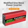 Convertitore inverter per autoveicoli da 12V a 220V 1500w/2000w/3000w/4000w Display a LED presa universale per inverter di emergenza da campeggio