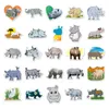 Emballage cadeau MX/50pcs autocollant rhinocéros pour planificateur Scrapbooking papeterie décalcomanies étanches ordinateur portable enfant