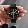 Relógios de pulseira 2022 Luxo Menção Assista a Moda Sport Ligo de Leather Banda de Couro Business Business Wristwatch Calendário Relógio