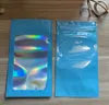 Mylar Bags Resealable Holographic Packaging Pouch Bag With Clear Window 6x10cm