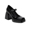 Våren retro med franska 2022 nya sandaler Summer High Heel Square Head Mary Jane Shoes for Women T221209 656