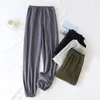 Slaapkleding voor heren- en herfstpure katoenen dunne pyjama's eenvoudige thuisbroek plus kunstmest vet casual broek slaap