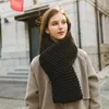 Scarves Cashmere Imitation Winter Women's Scarf Thick Solid Color Knitted Coarse Wool