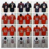 Hommes Football 2 Maillot Pat Surtain II 10 Jerry Jeudy 31 Justin Simmons 3 Russell Wilson 33 Javonte Williams 13 KJ Hamler Bleu Marine Blanc Orange Couleur de l'équipe pour les fans de sport