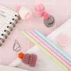 4pcs Cute Stocking Hat with Red Bobble Gel Pen 0.5mm Ballpoint Black Color Ink Pen Stationery Office School Supplies A6886