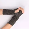 Fingerless Mittens Female Anime Gloves Women Knitted Gloves Arm Winter Warmers Japanese Goth Ankle Wrist Sleeves Harajuku Y2k