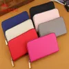 Mode Zip Around Women Purse Pu Leather Long Walls för Lady Travel Card Case Holder Classic Wallet High Quality231B