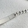 Top luxury mens bracelet designer bracelets woman 925 silver man chain hip hop jewelry 16-22cm braclet letter G engraving cuff ban203V