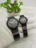 Vit keramik 38mm 28mm Par Watch Rad Centrix Limited Watch Round Wristwatches Datum keramiska svart kvartsrörelse lyxmode klockor