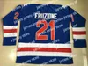 College Hockey Wears Nik1 # 21 Mike Eruzione Jersey 1980 Miracle On Ice Hockey Jersey Hommes 100% Broderie cousue s Team USA Hockey Jerseys Bleu Blanc