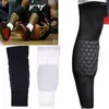 Knee Pads Trendy Solid Football Honeycomb Pad Crashproof Antislip Basketball Leg Long Sleeve Protector Gear M-XL