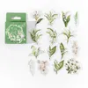 45st Flower Mirror Stickers Boxed Set White Lily Adhesive Notes Decoration for Diary Album Present School A7310