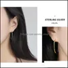 Stud 925 Sterling Sier Earrings For Women Ins Simple High Quality Allmatch U Type Fine Jewelry Gift Yme444 Drop Delivery Ot257