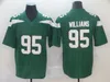 Men Football 8 Elijah Moore Jersey 11 Denzel Mims 5 Mike White 57 CJ Mosley 2 Zach Wilson 95 Quinnen Williams 12 Joe Namath Team Black Green White Kolor Sport