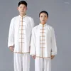 Roupas étnicas Tradicional chinês 4 cor longa Wushu Taichi Kungfu Uniformes Uniformes Tai Chi Exercício