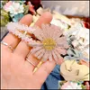 Barrettes Barrettes Corée Petite Daisy Clip Pour Femmes Fille Mignon Doux Épingle À Cheveux Bangs Strass Cristal Fleur Barrette Bijoux Dro Otbnq