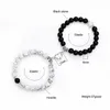 Strand Bead Couple Bracelets Coeur Magnétique Correspondant Ensemble de Perles Attraction Amitié Relation Souhait Bracelet Cadeau Pour Femmes Hommes