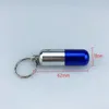 Mini Colorful Aluminium Alloy Removable Pipe Portable Keychains Dry Herb Tobacco Filter Smoking Tube Pill Style Handpipes Cigarette Holder DHL