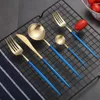 Dinnerware Sets Stainless Steel Cutlery Gold Dinner Fork Knives Dessert Spoons Tea Ice Spoon Butter Knife Set Tableware