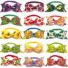 Hundkläder 50/100st Bow Ties Summer Fruit Mönster Krage Dogs Puppy Cat Bowtie Slittan Grooming Bows Accessories Pet Supplies