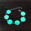 Link braccialetti stellosi cielo luna luminosa cravatta luminosa personalità signore colori vetro indossare braccialetta