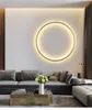 2022 Простые кругиновые фона оформления лампы Новые современные светодиодные настенные светильники гостиная спальня спальня прикроватный проход коридор крытый освещение