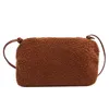 Sacs de rangement mode rétro rétro laine petit sac carré sac pour femmes messager à un épaule femme en peluche
