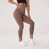 Active Pants Ladies Yoga Zebra Pattern Seamless Knit Outdoor Sports Gym Workout Leggings High Waist Hip Raise Outer Wear