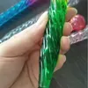 Colorful glass hand pipe spiral oil burner pipes 2 style thick hookah smoking accessories 5.5 inch 7.84inch test straw tube for water bong nail tips