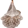 Royal Length Wedding Veils Custom Made White Ivory Champagne Colors Cathedral Long Wraps Appliques Lace Bridal Accessories