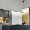 Pendellampor minimalistisk linje ljuskrona led restaurang ljus matbord kontor modern hängande lampa