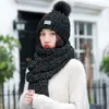 Scarves S scarf gloves suit Korean women's thickened vest knitted warm winter hat and