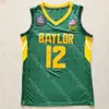 Final Four 4 Baylor Basketball Jersey Ncaa College Green 12 Jared Butler Drop Shipping Taille S-3xl