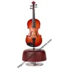 Decorative Figurines Miniature Violin Model Music Box Mini Guitar Musical Boxes Instrument Ornaments Display Christmas Gifts