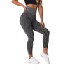 Active Pants Ladies Yoga Zebra Pattern Seamless Knit Outdoor Sports Gym Workout Leggings High Waist Hip Raise Outer Wear