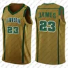 NCAA Ohio State Buckeyes LeBron 6 James Basketball Jersey Irish High School Space Jam 2 Tune Esquadr￣o Antracite Retroc￭nio alternativo 90s