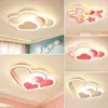 Plafondlampen Cloud Lamp Double Heart Star Light Cartoon Kinderen voor slaapkamer LED Oogbescherming Girl Room